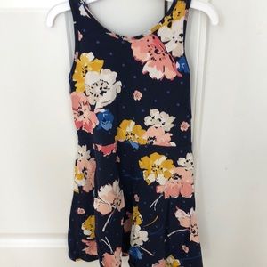 Girls S/P (6-7) Navy V-Back Dress